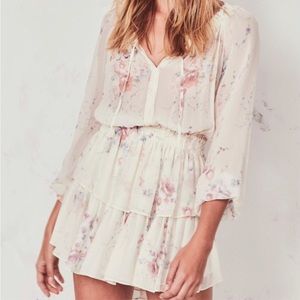 LoveShackFancy silk long sleeve dress